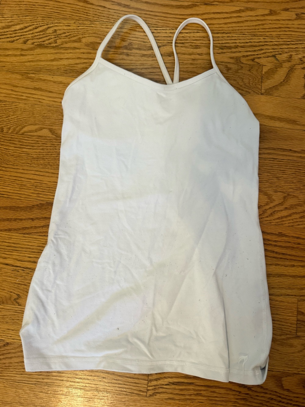 Lululemon Power Y Tank White Built-in Bra